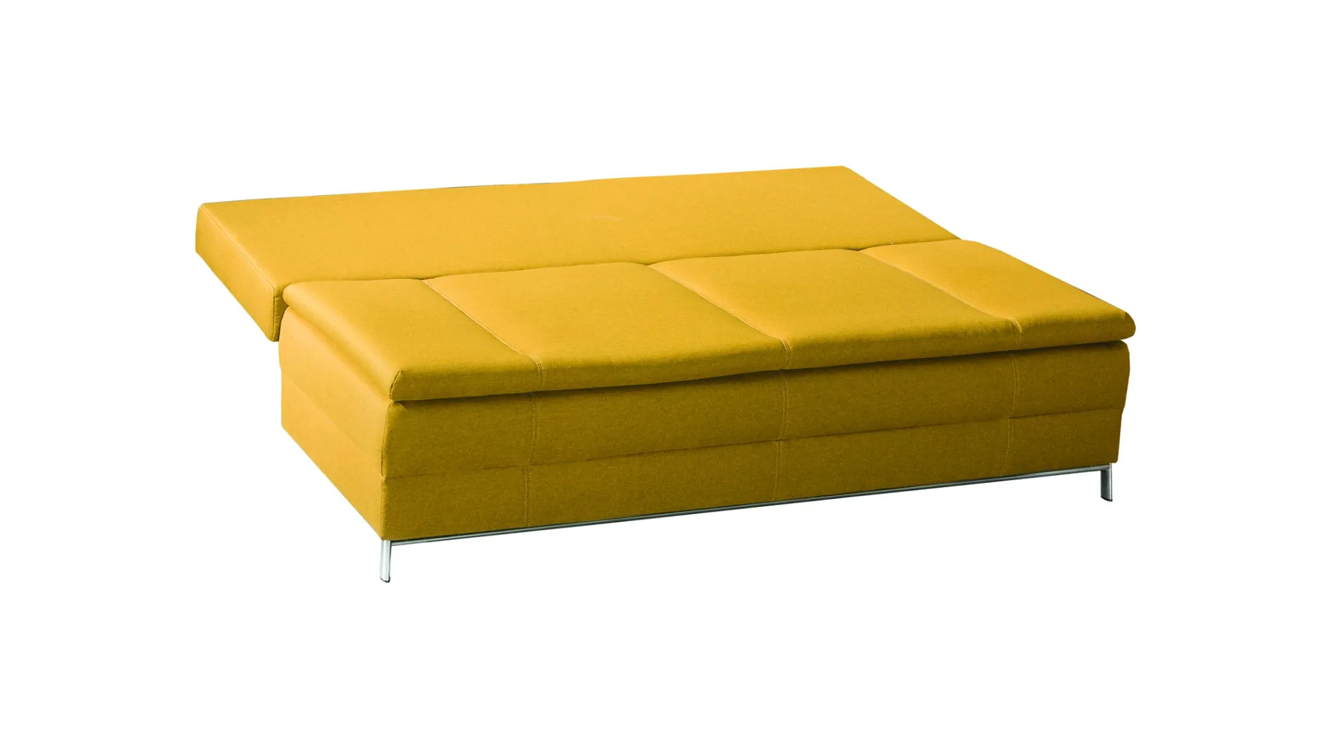 razvučen trosjed žute boje