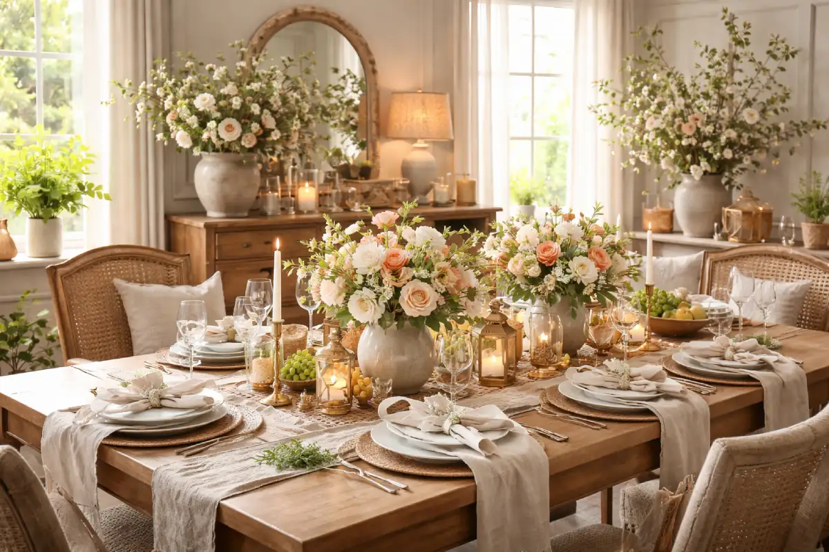 trpezarija sa dekorativnim elementima