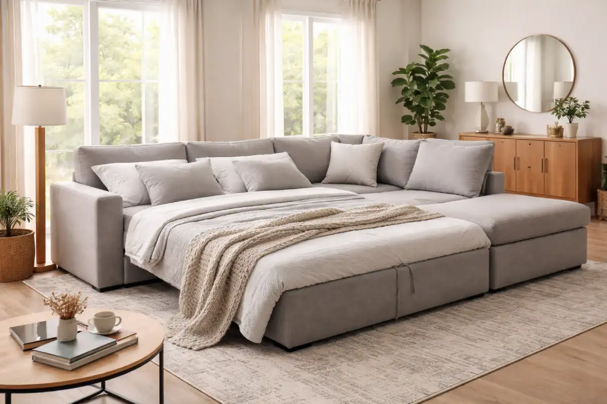 Trosed razvučen u dnevnoj sobi